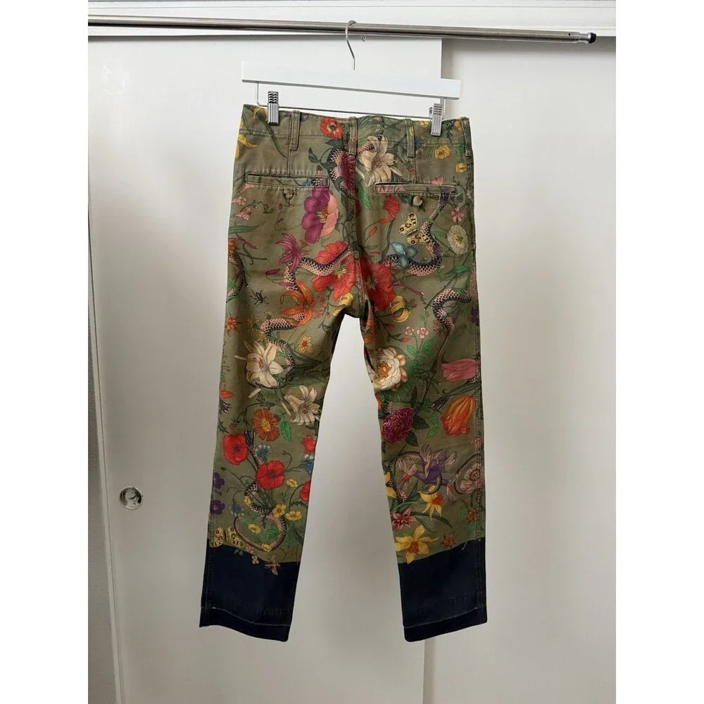 Gucci - Flora Snake Print Chino Pants